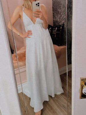 XS Joseph Darnley gathered silk maxi dress